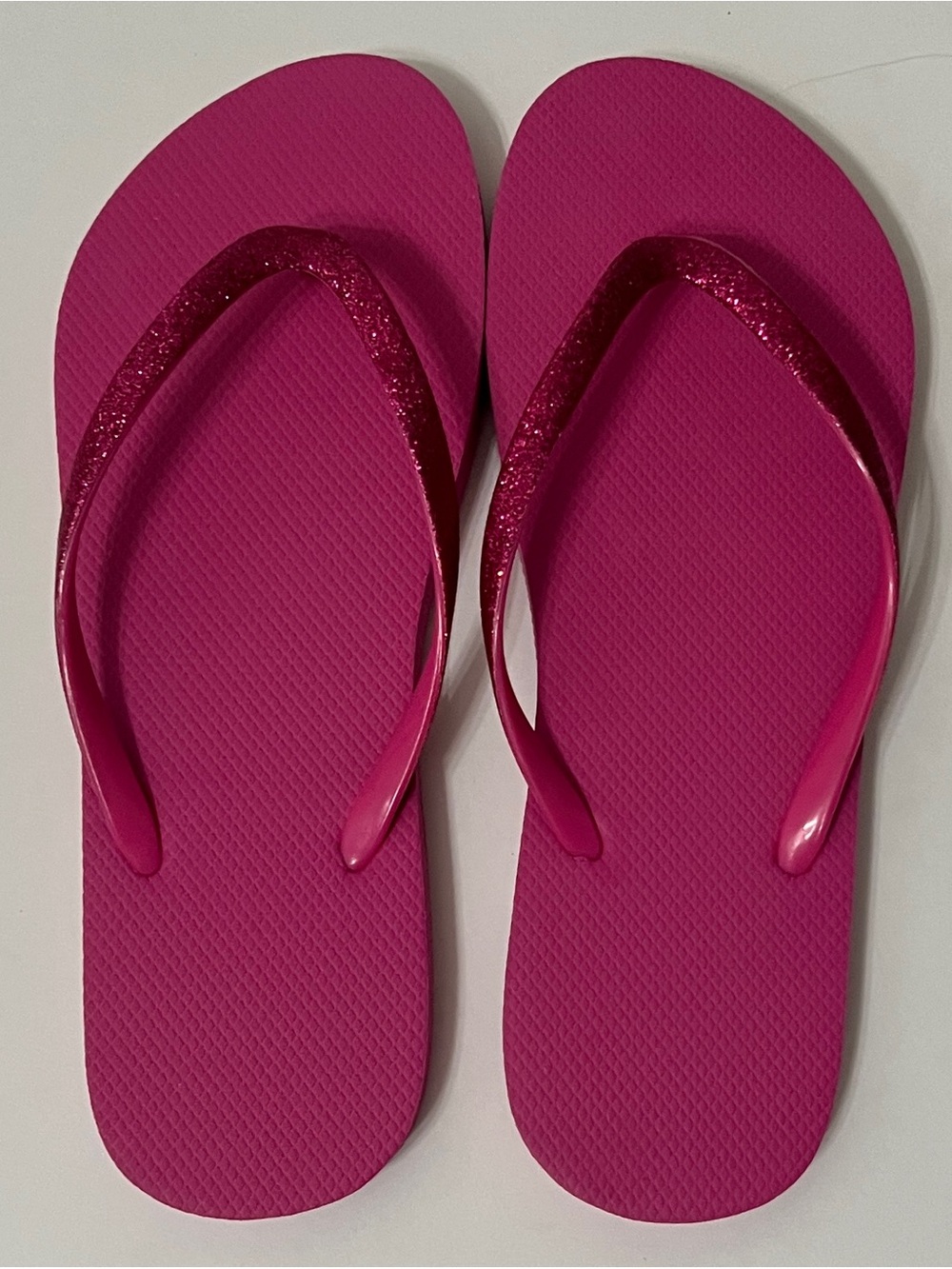 Womens MIXIT Brand Hot Pink Glitter Flip Flops NWOT Size 9/10